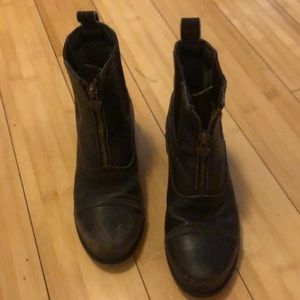 Ariat Girls Zip Paddock boots - chocolate brown